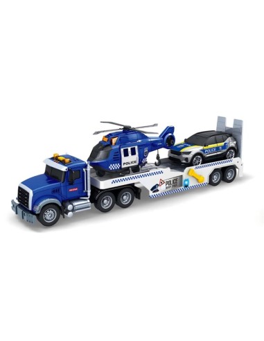 TRAILER POLICIA C/VEHICULOS 1:14