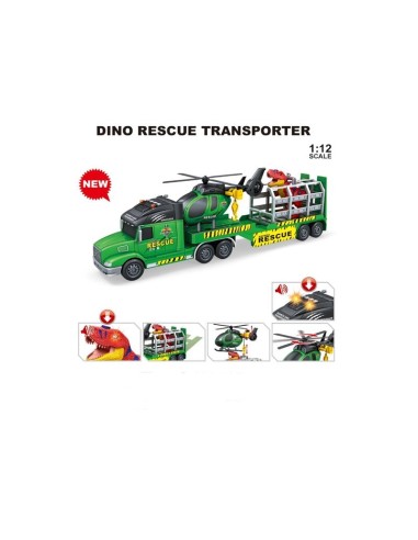 CAMION TRANSP DINOS C/HELICOPTERO 1:12
