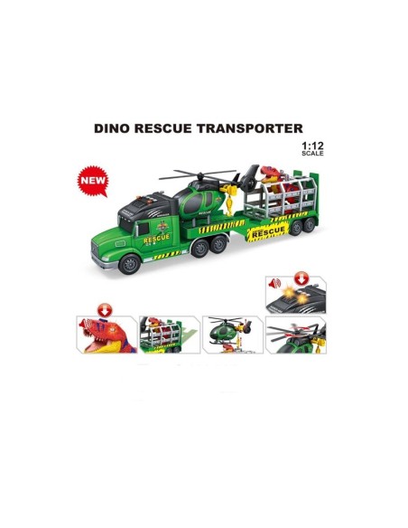 CAMION TRANSP DINOS C/HELICOPTERO 1:12