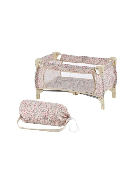 CUNA VIAJE PLEGABLE C/BOLSA ESTAMPADO BEIGE