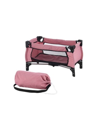 CUNA VIAJE PLEGABLE C/BOLSA ROSA-NEGRO