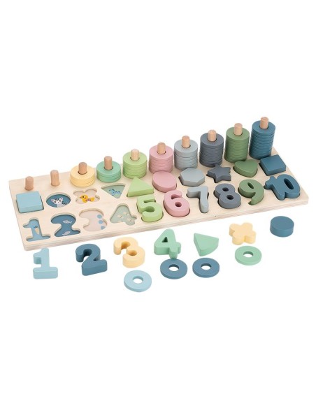 PIZARRA NUMEROS-FORMAS MADERA