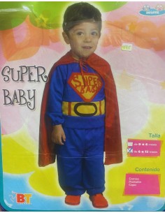 DISFRAZ SUPER BABY 6-12 MESES