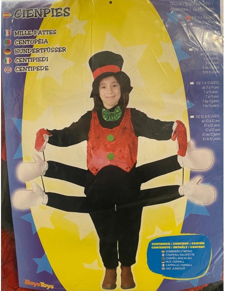 DISFRAZ CIENPIES 3-4 AÑOS