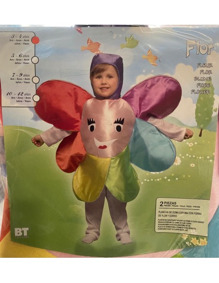 DISFRAZ FLOR 3-4 AÑOS