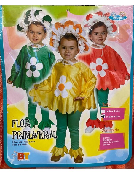 DISFRAZ FLOR PRIMAVERAL NARANJA 2-4 AÑOS