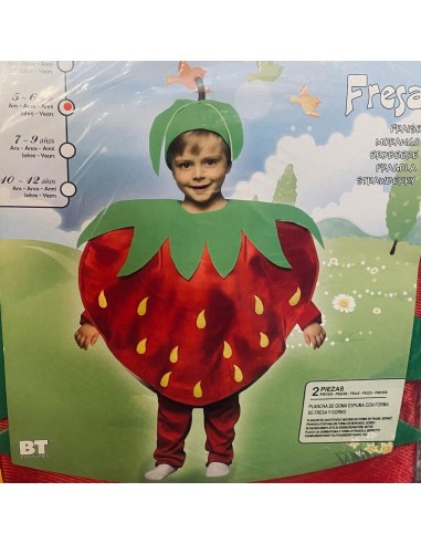 DISFRAZ DE FRESA 5-6 AÑOS