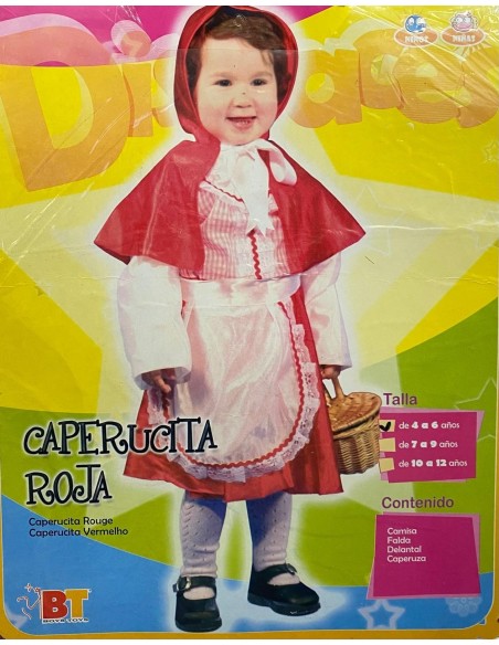 DISFRAZ CAPERUCITA 4-6 AÑOS