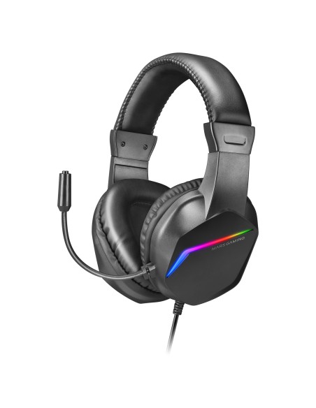 MARS GAMING CASCOS NEGROS CON MICROFONO Y SONIDO HIFI