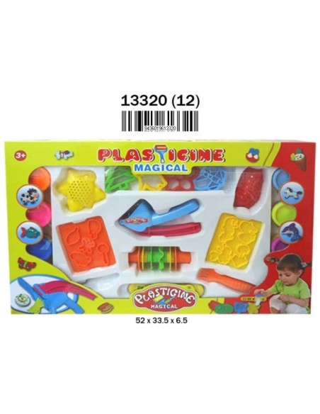 CAJA PLASTILINA 8 PCS. C/ ACCESORIOS