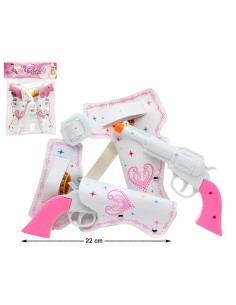 PISTOLAS CON FUNDA CHICA ROSA