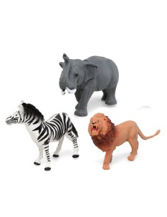 C/A. ANIMALES SELVA  28X12 CM 3 PZAS